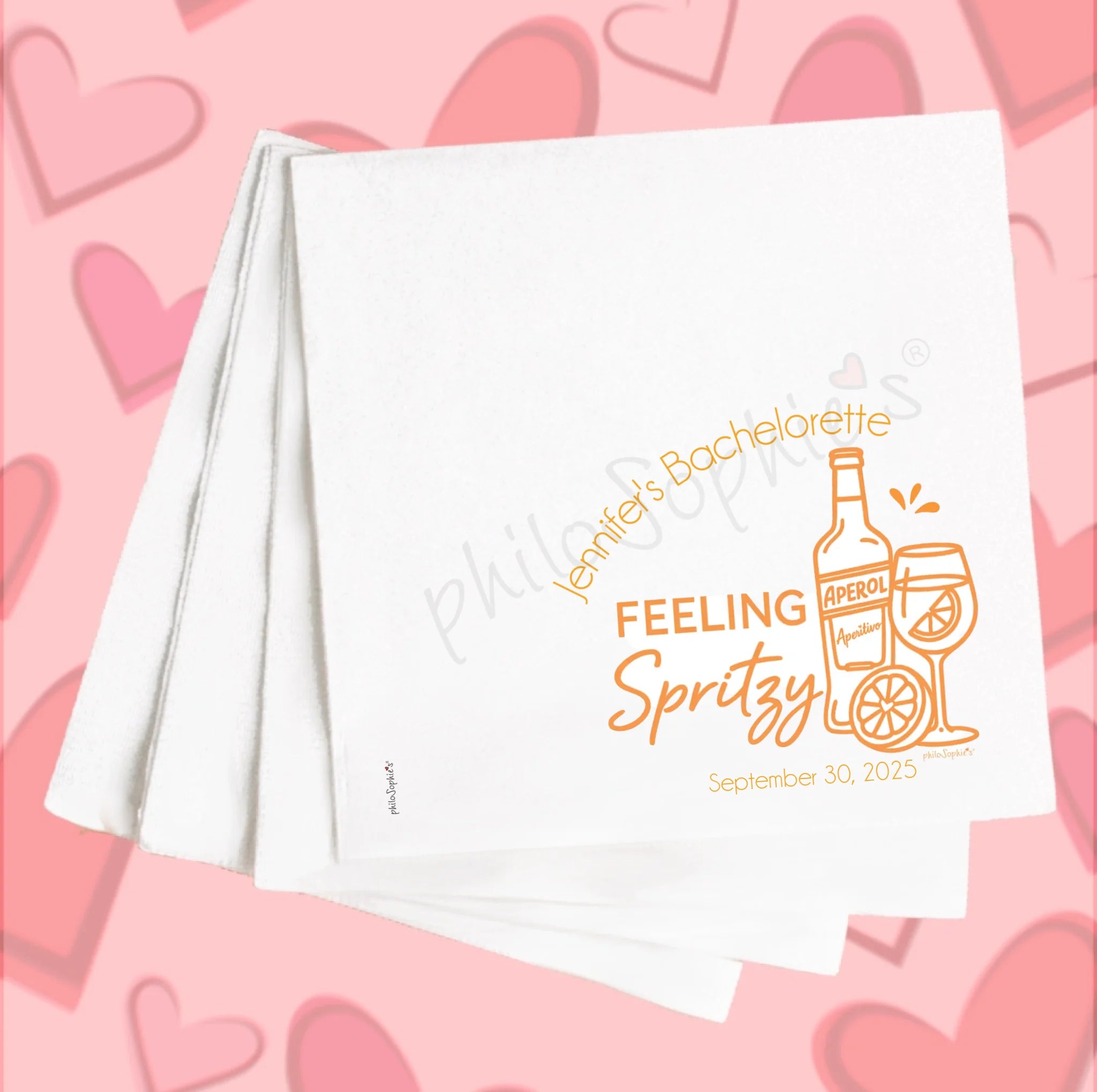 Personalized Napkins - Wedding cake