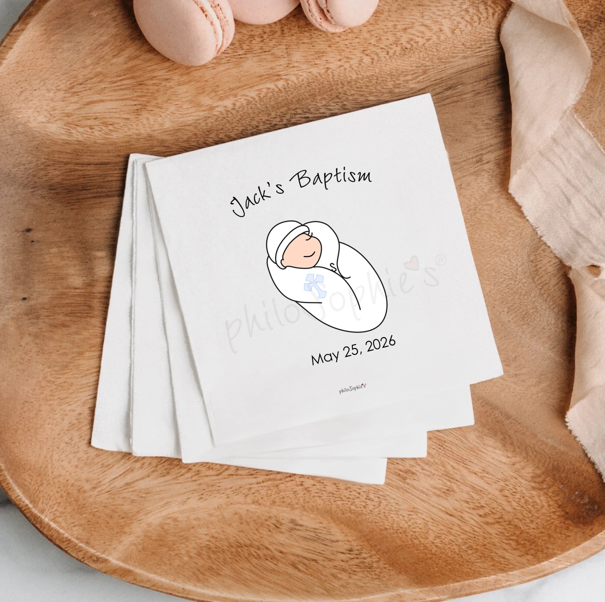 Personalized Napkins - Baptism