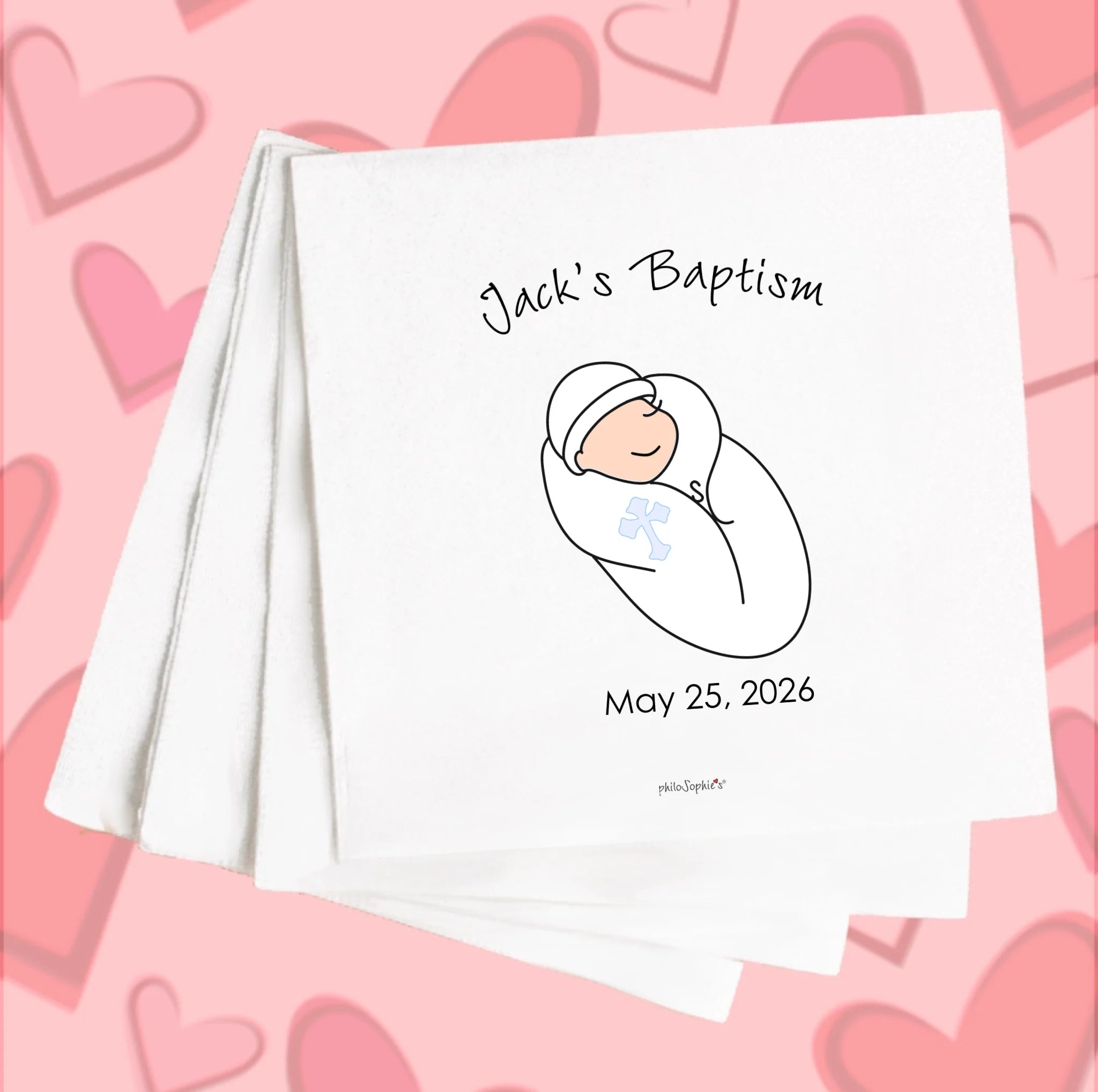 Personalized Napkins - Baptism