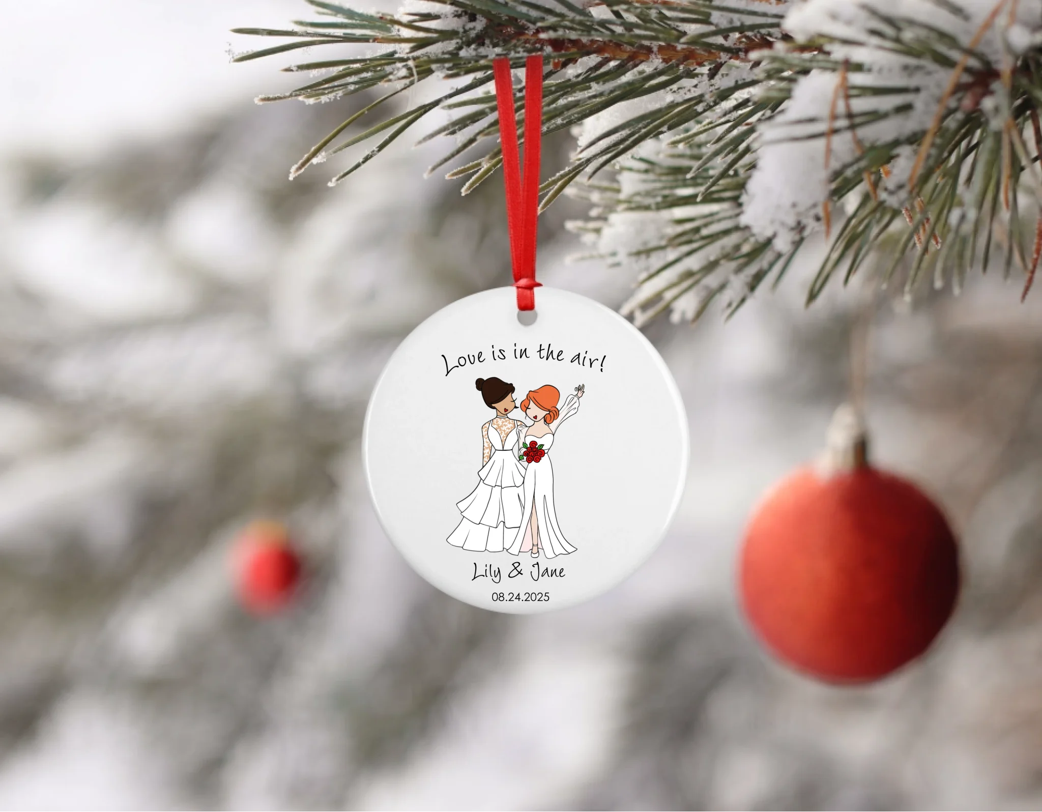 Gift Bundle - Brides, Wedding Ceramic Mug and Ornament