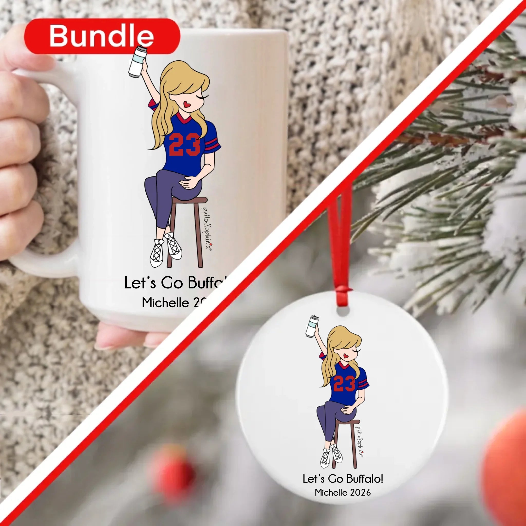 Gift Bundle -Fan Ceramic Mug and Ornament