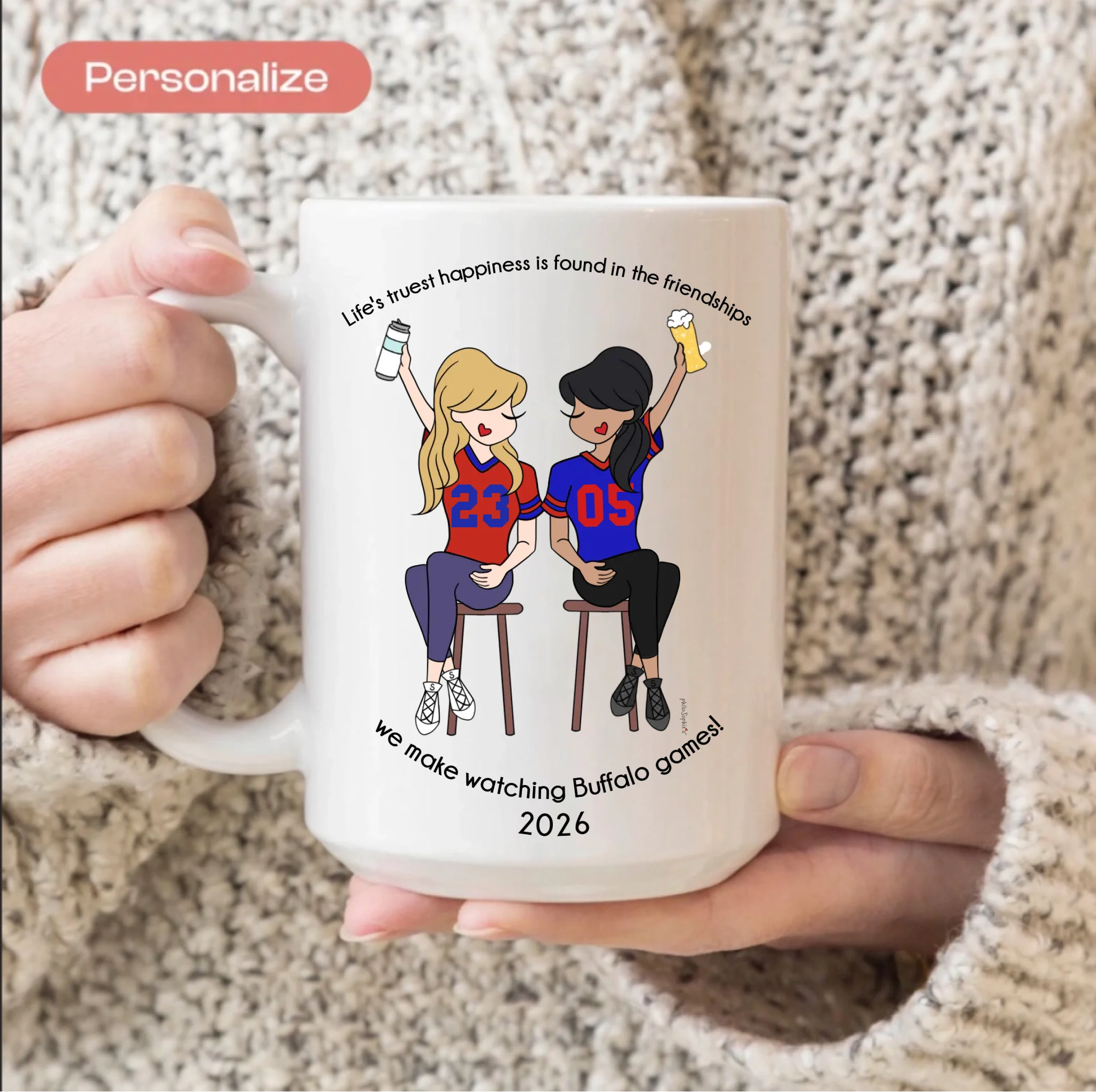Gift Bundle - Team Friendship Ceramic Mug and Ornament