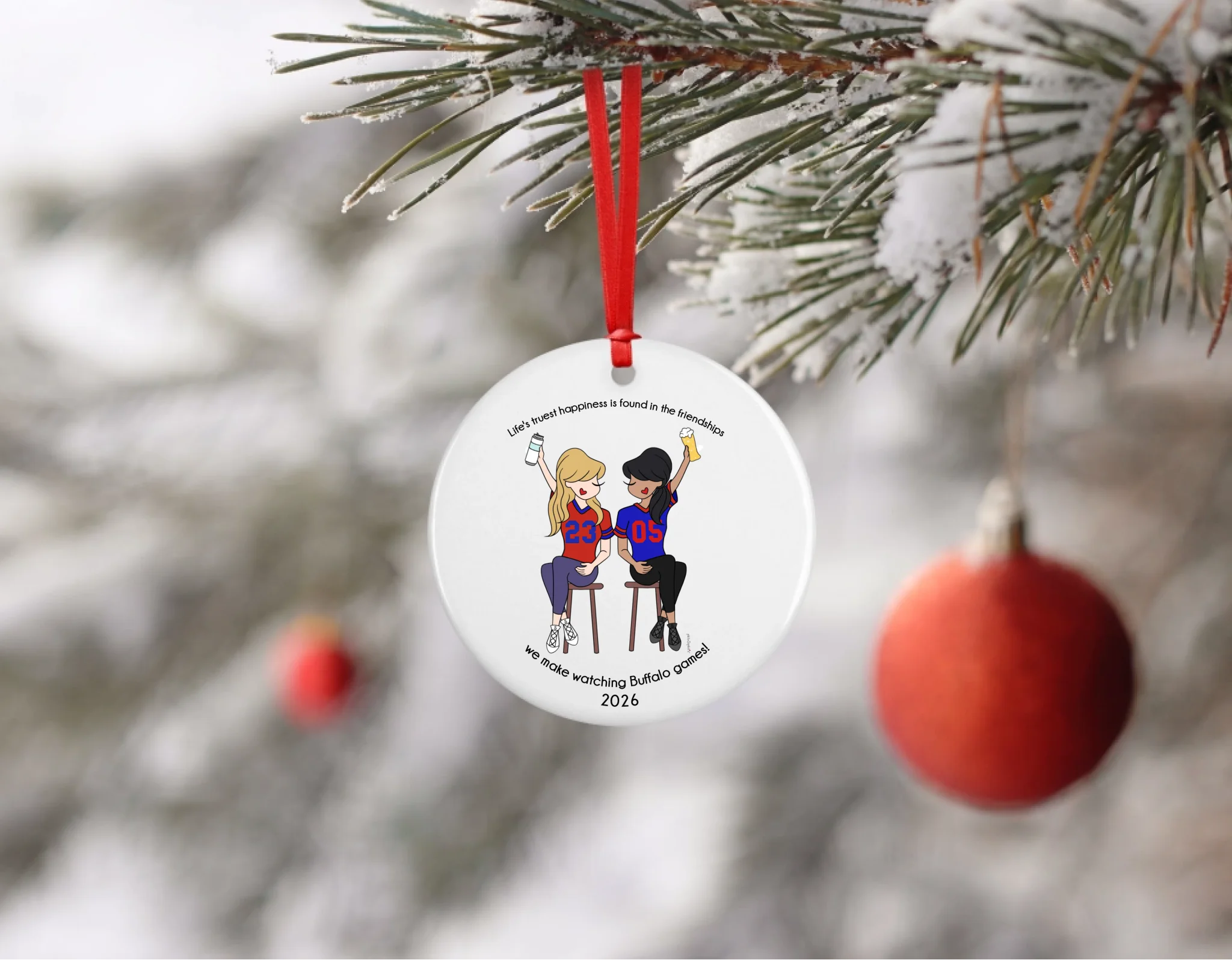 Gift Bundle - Team Friendship Ceramic Mug and Ornament