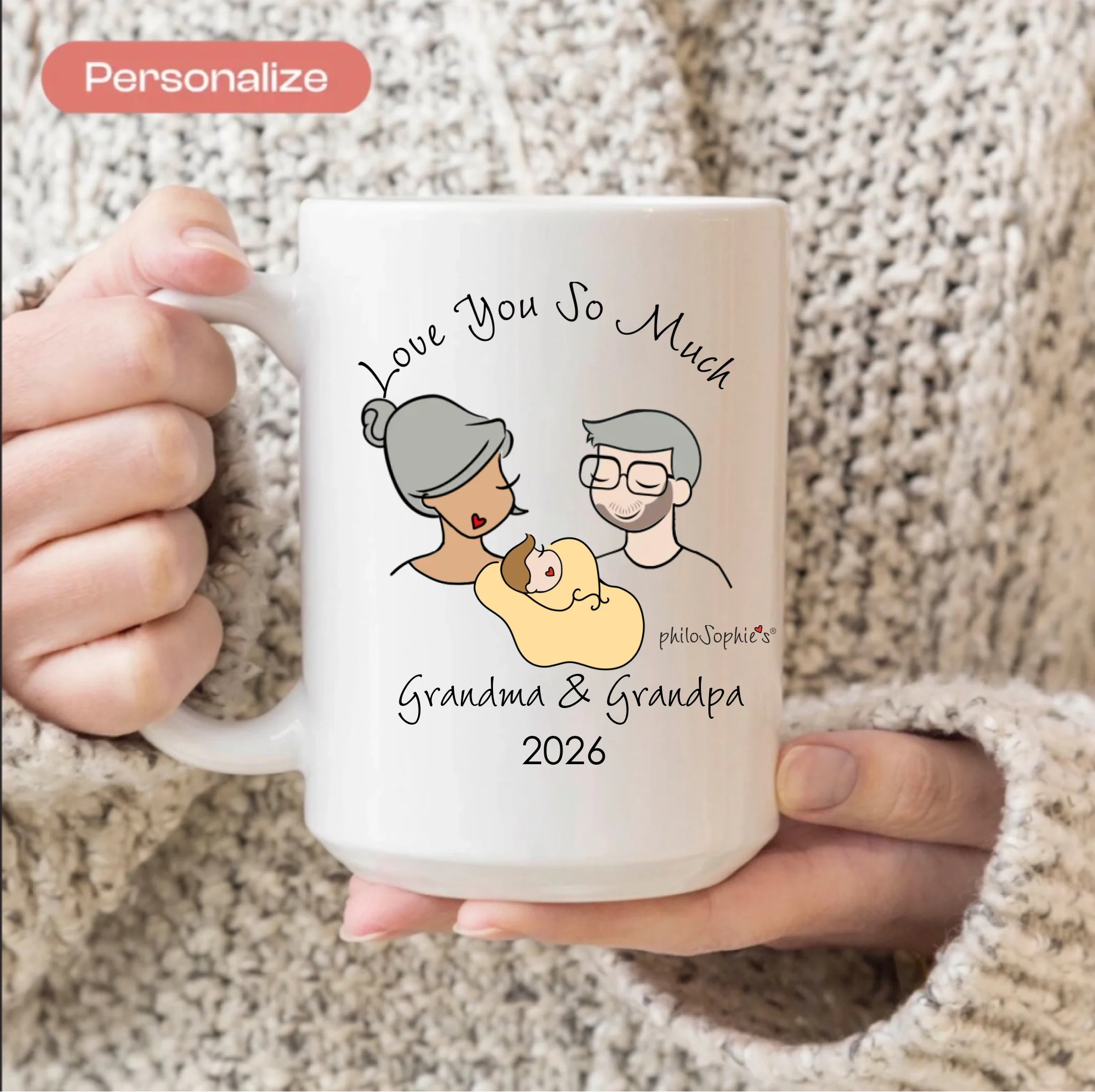 Gift Bundle - Grandparents Ceramic Mug and Ornament