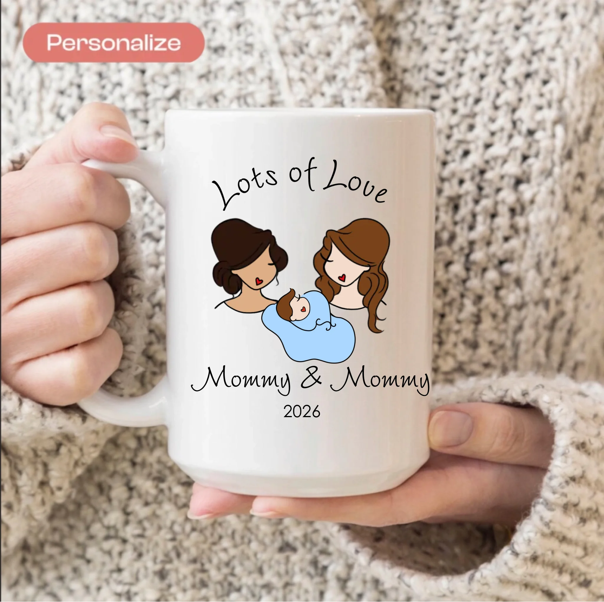 Gift Bundle - Moms Ceramic Mug and Ornament