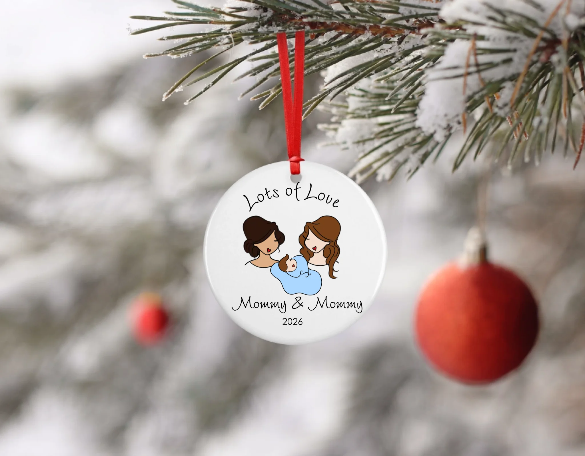 Gift Bundle - Moms Ceramic Mug and Ornament