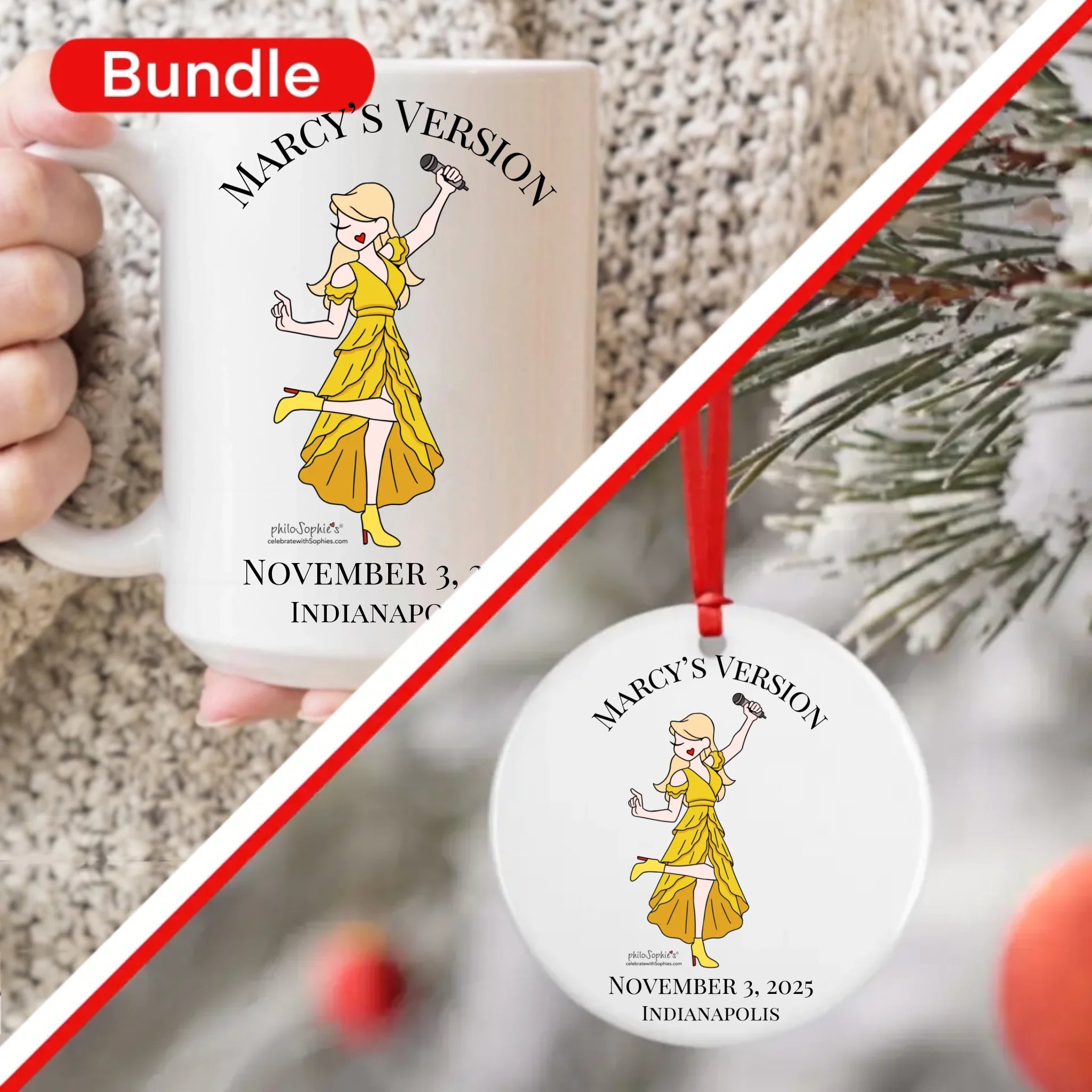Gift Bundle - Eras Tour Ceramic Mug and Ornament