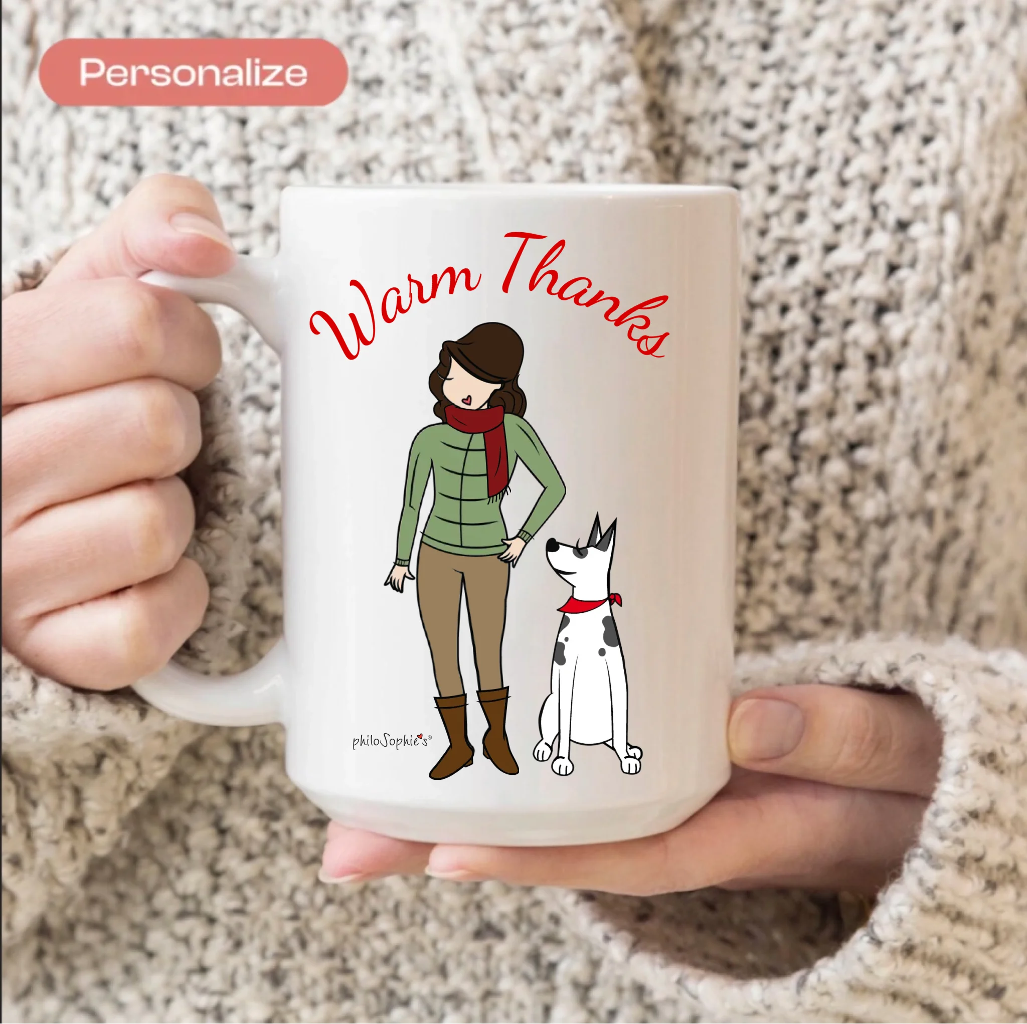 Gift Bundle - Warm Thanks Ceramic Mug and Ornament