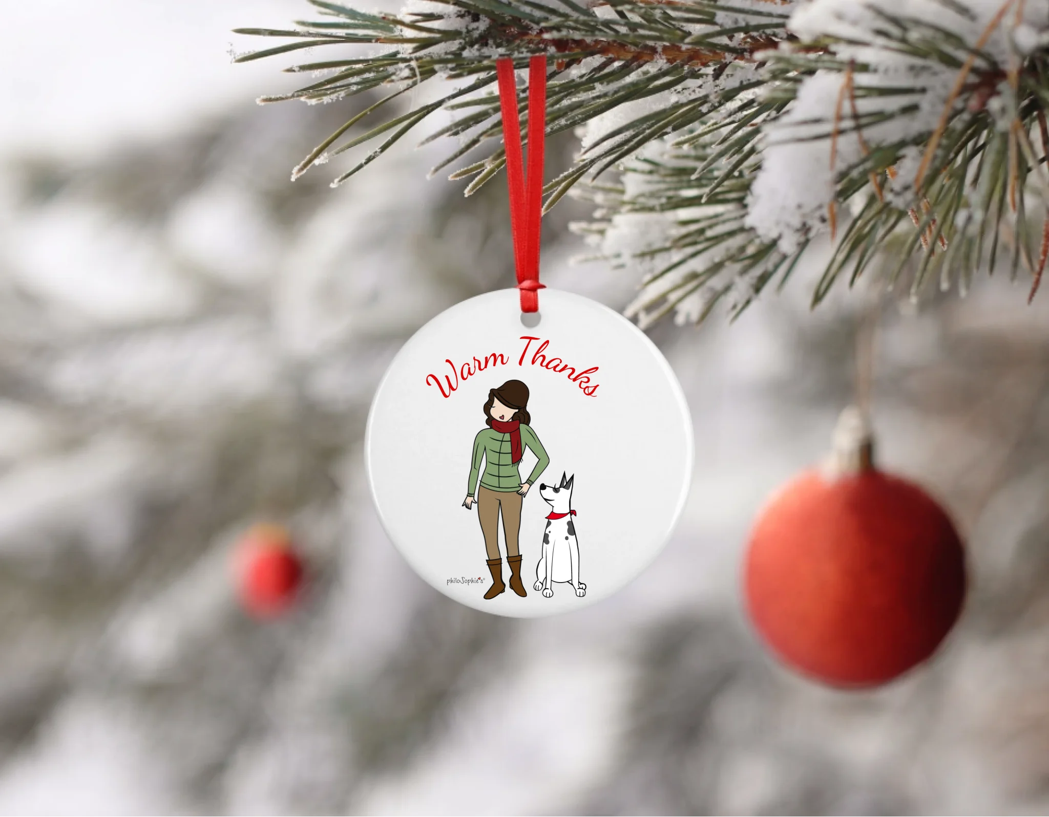 Gift Bundle - Warm Thanks Ceramic Mug and Ornament