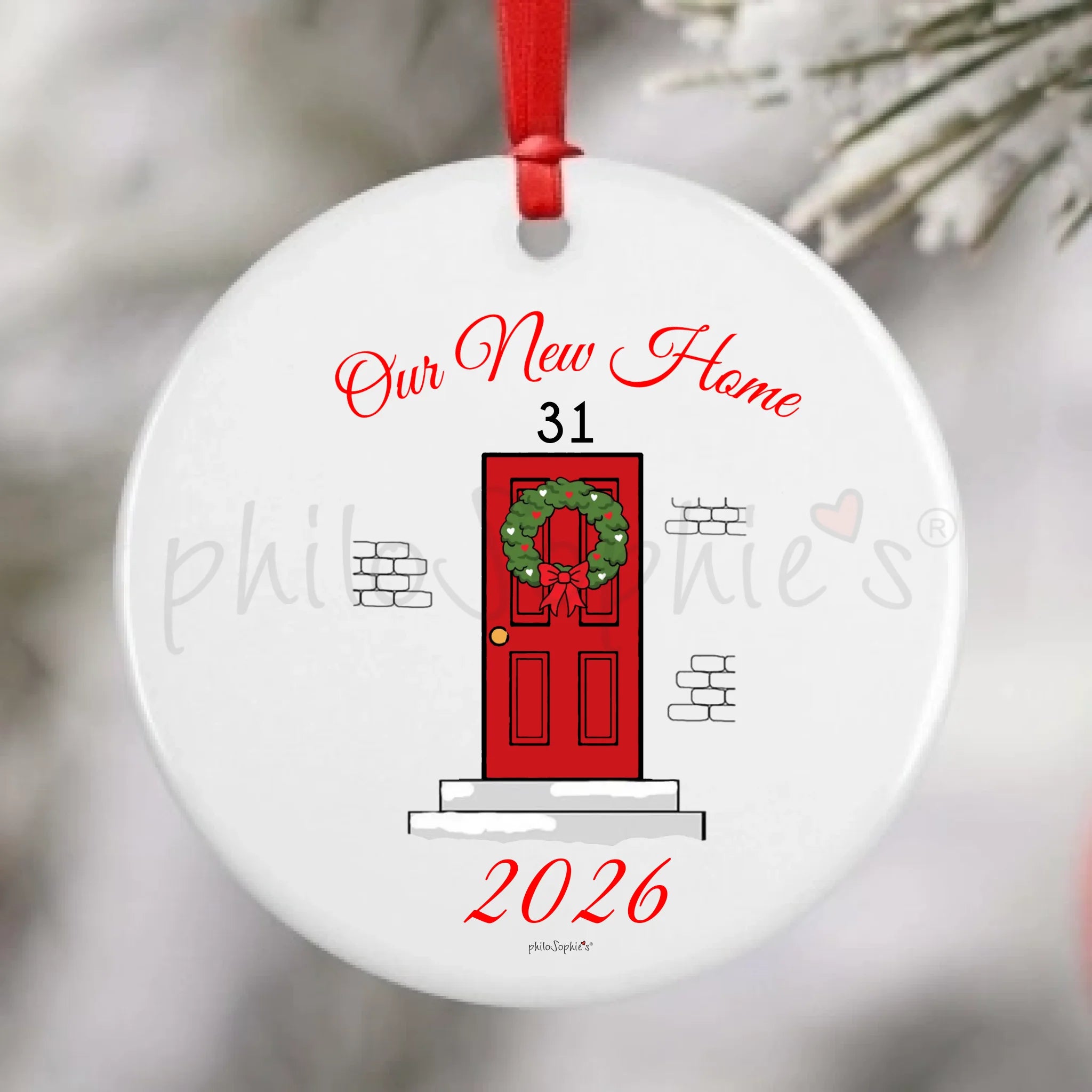 Porcelain Ornament - New Home