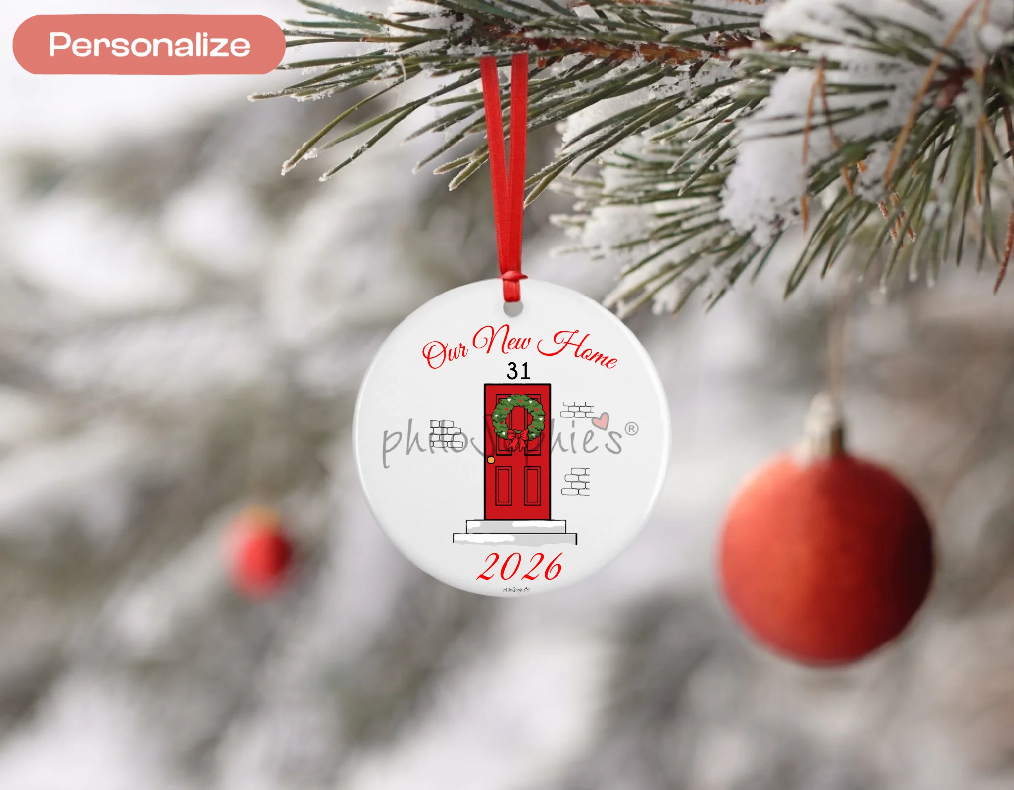 Porcelain Ornament - New Home
