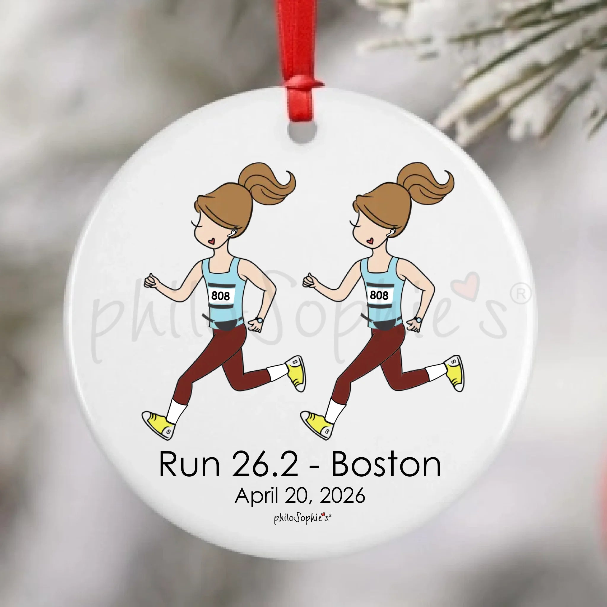 Porcelain Ornament - Marathon Runner Friends