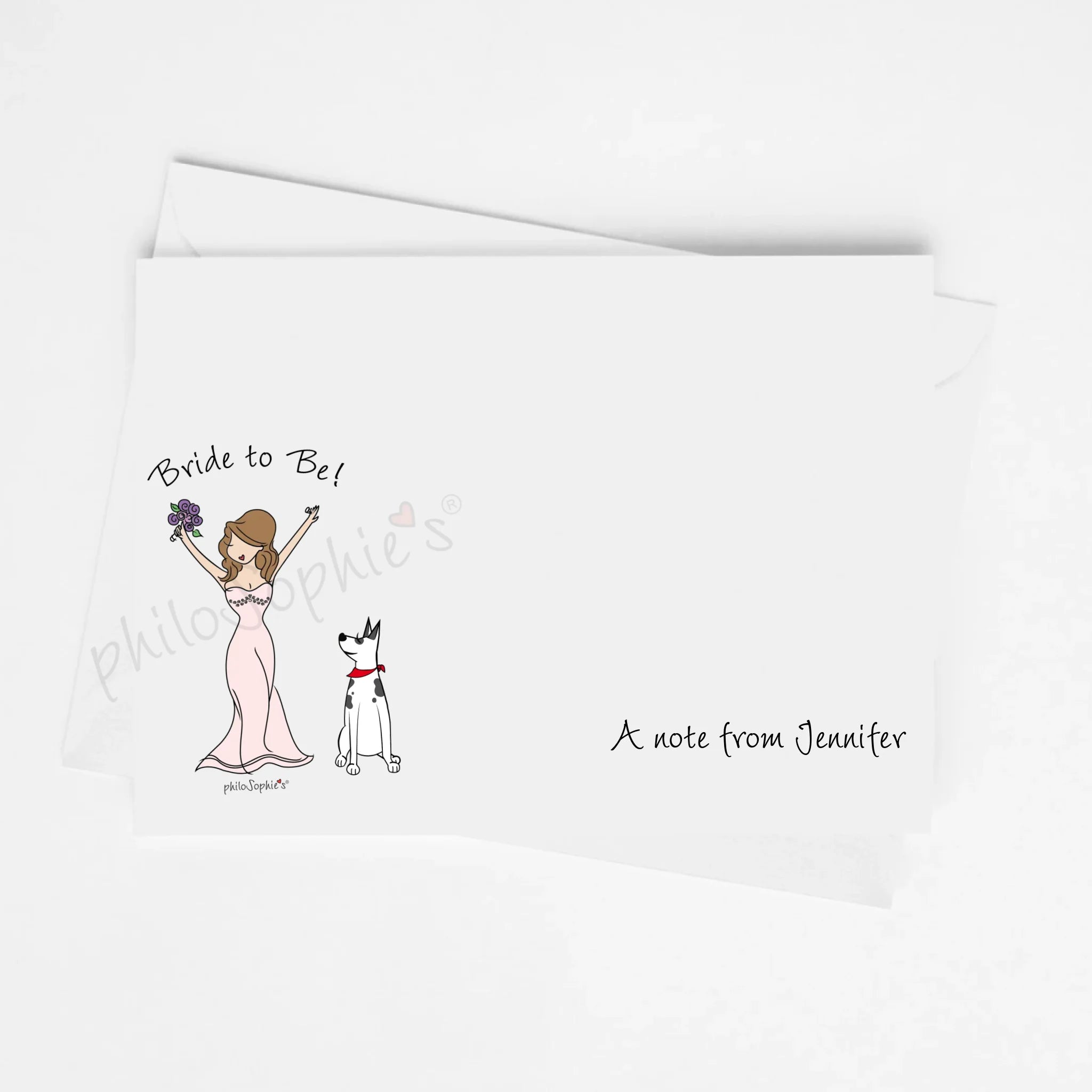 Personalized Flat Notes- Bridal Thank You with Pet
