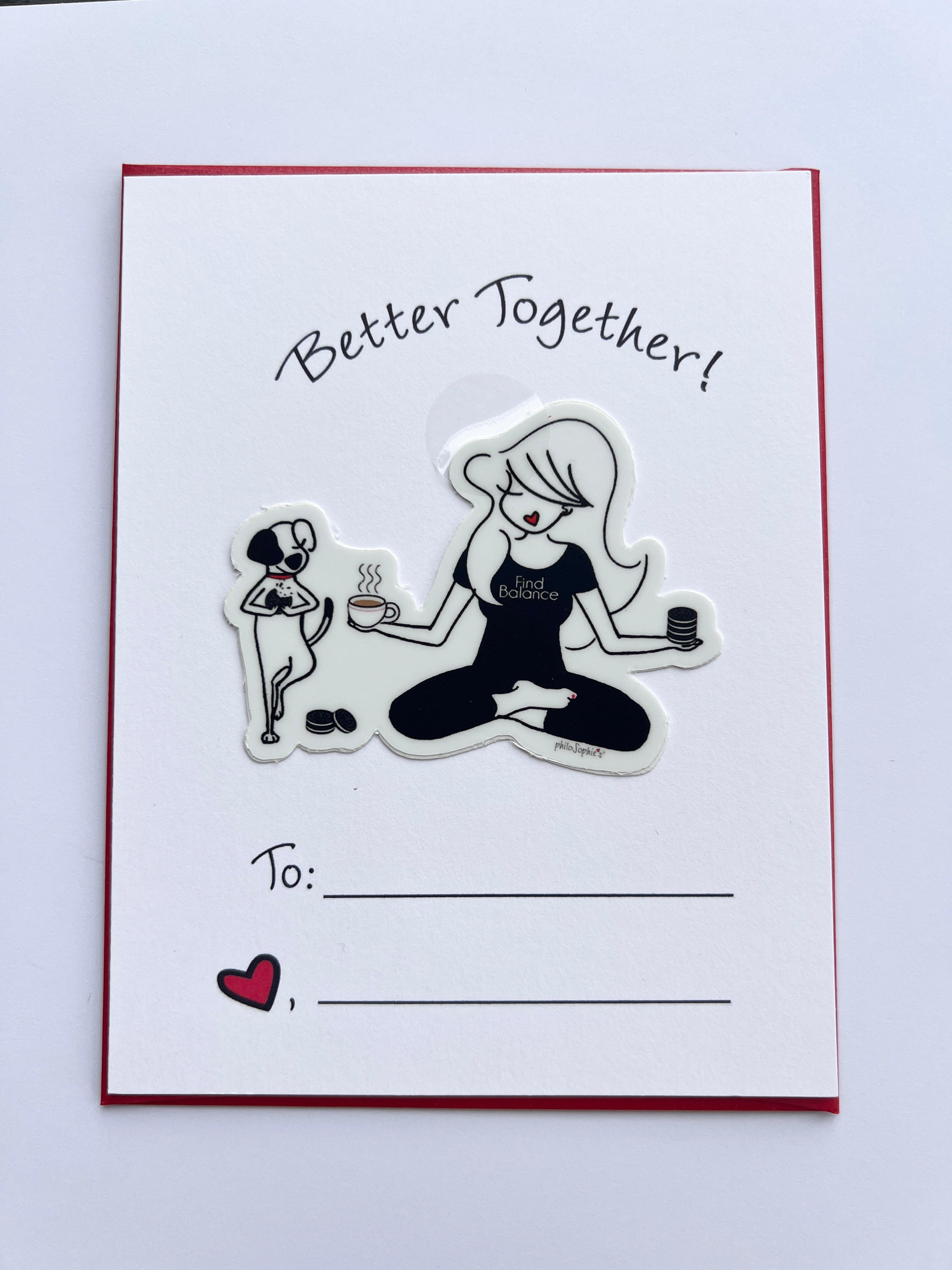 Valentine with Vinyl Sticker - Better Together