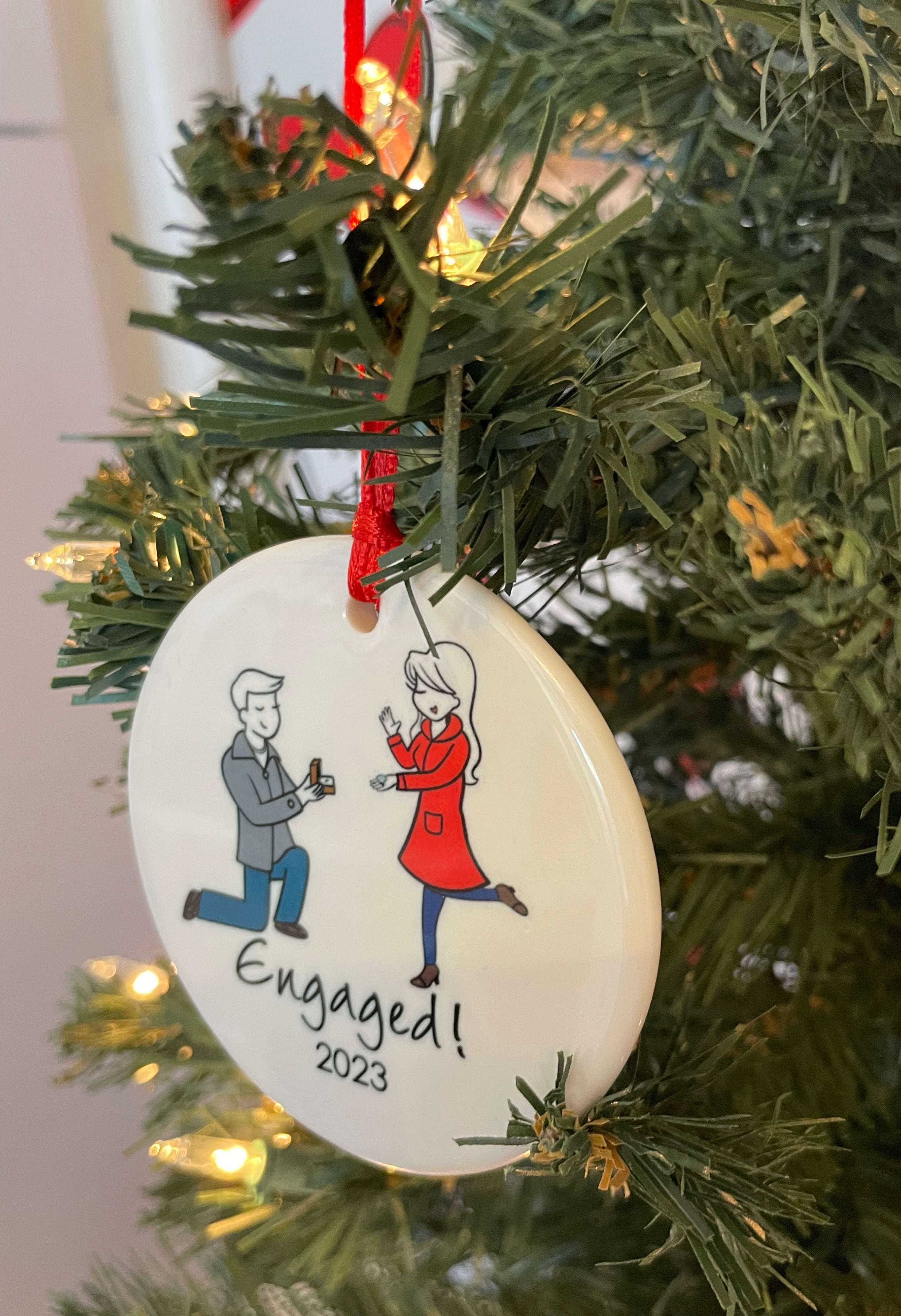 Engagement 2023, Christmas Ornament, Gift