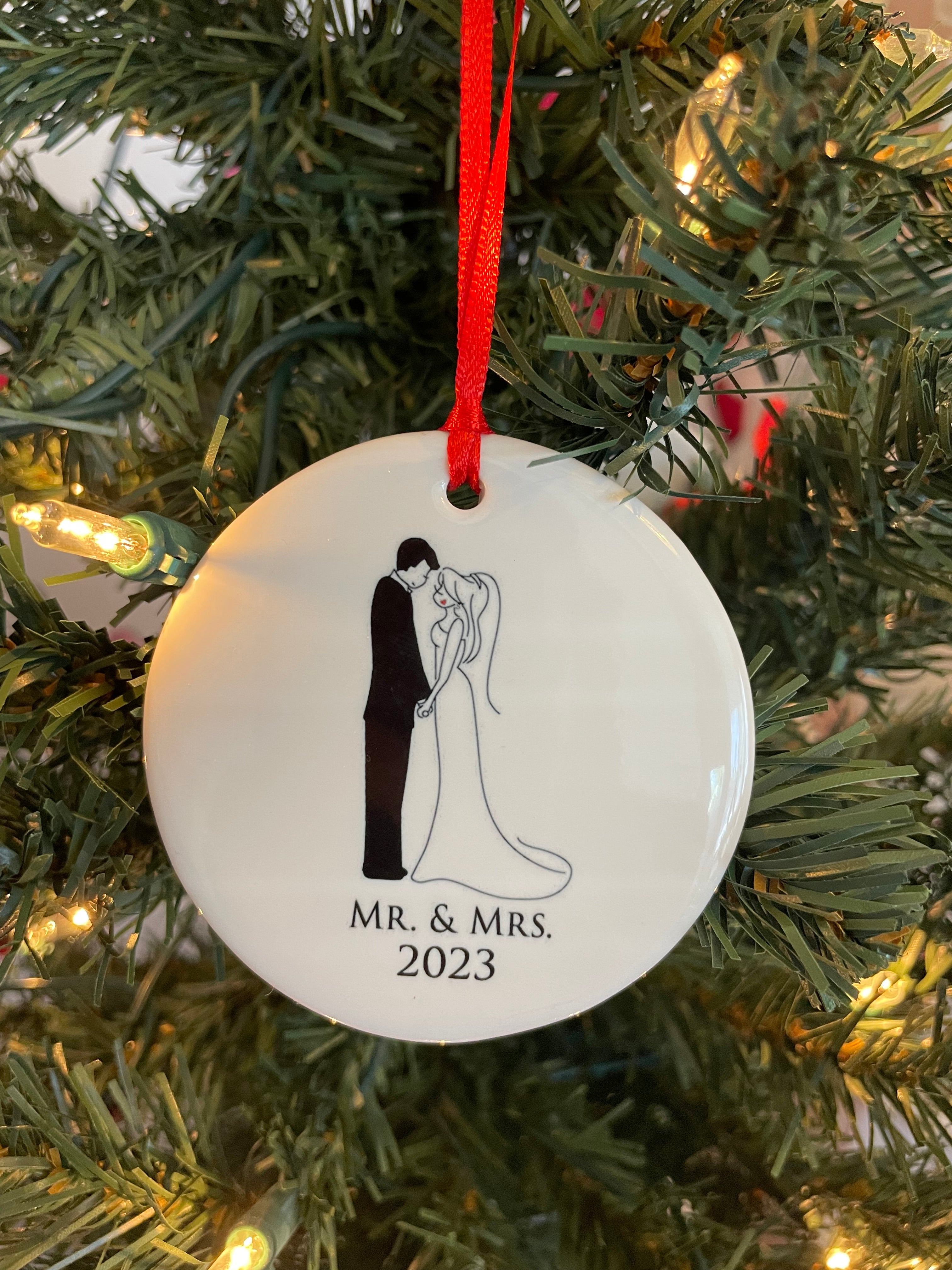 2023 Mr. & Mrs., Wedding Couple Christmas Ornament, Gift