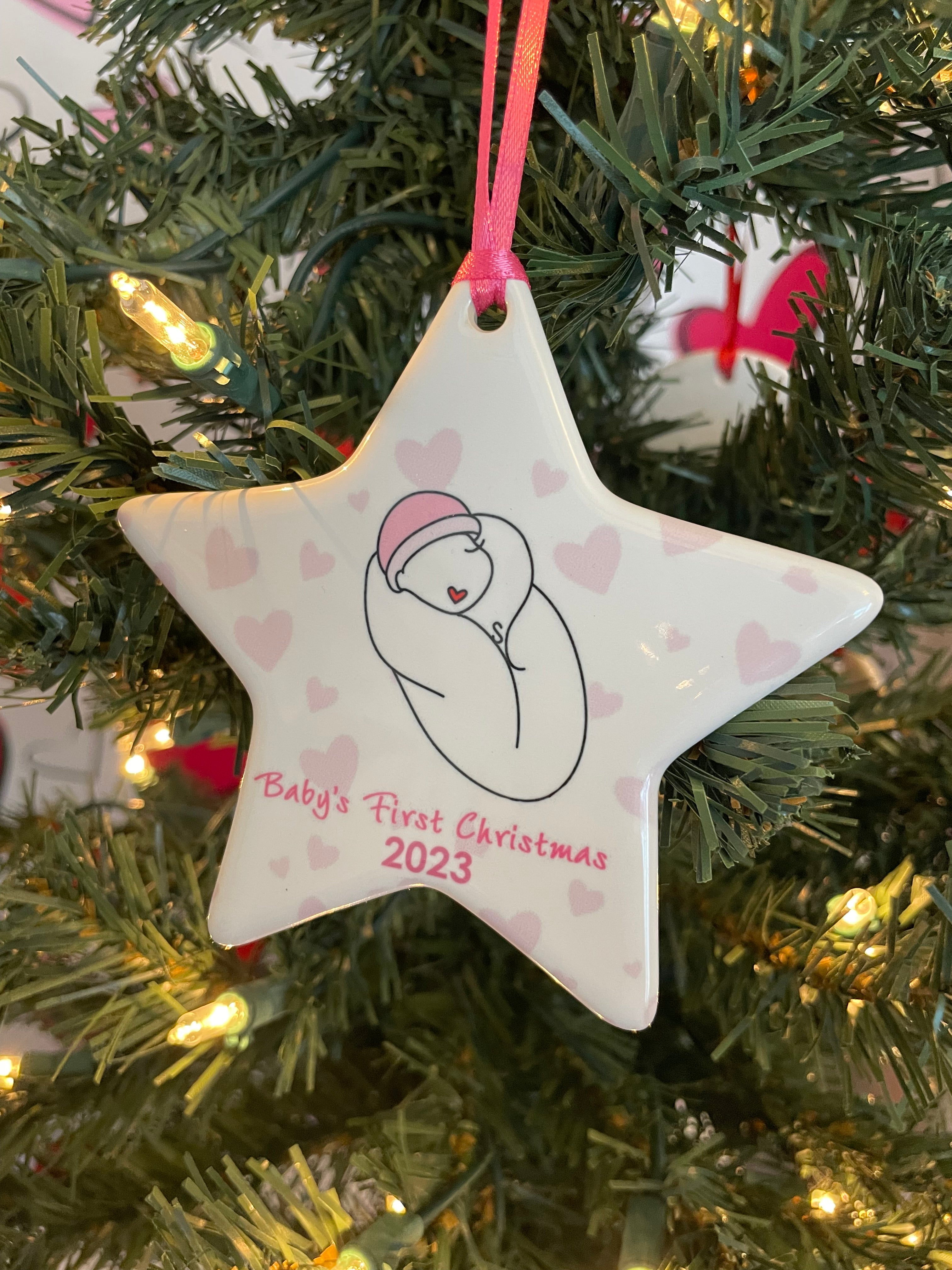 Baby Girl First Christmas Ornament - 2023