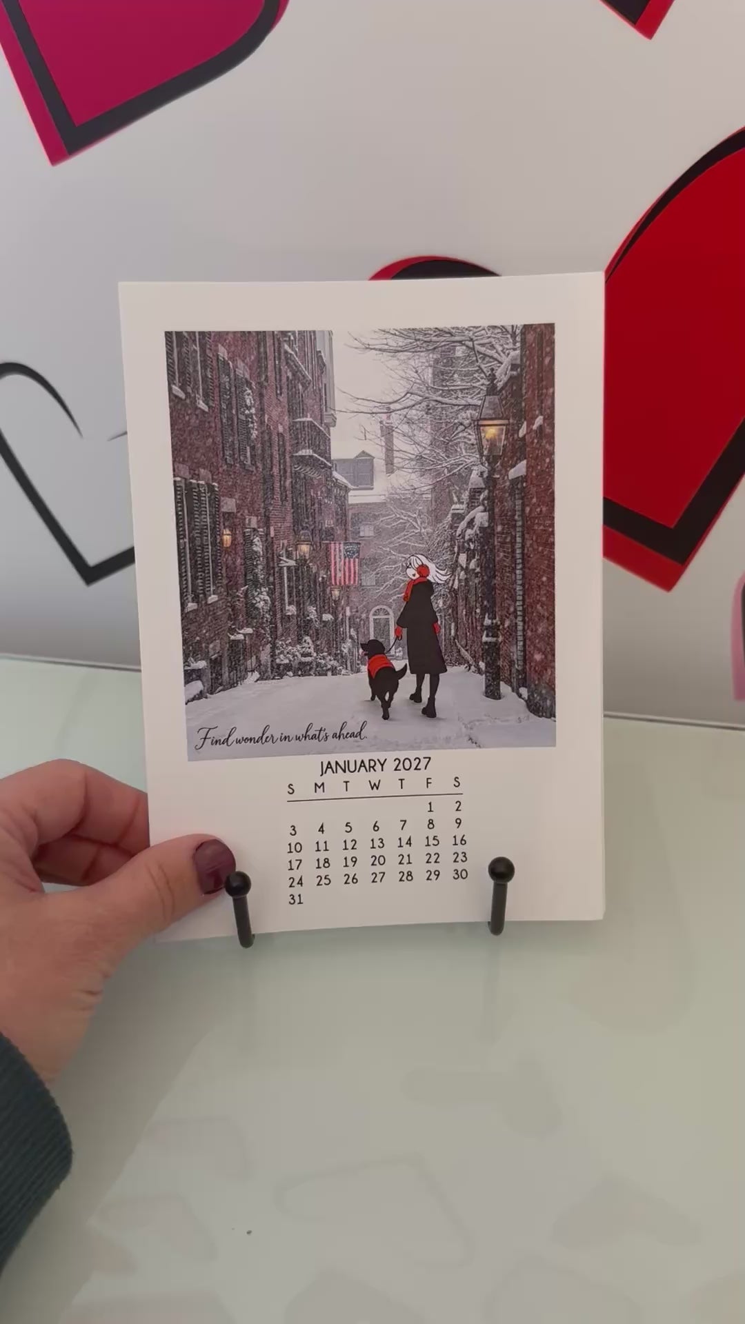 2027 Monthly Desk Calendar: A Year of Little Joys and Boston Moments