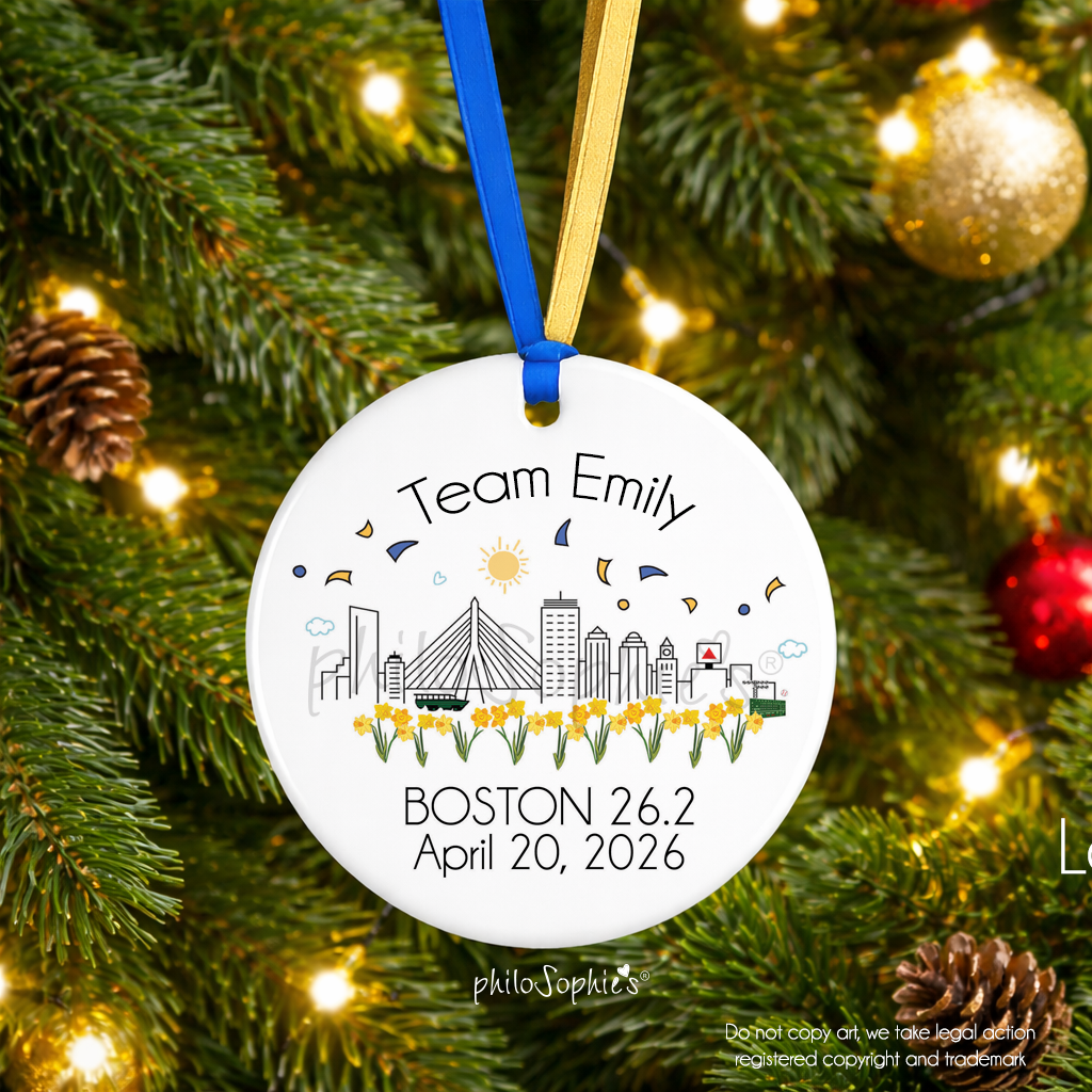 Boston 26.2 Ornament, Cheer Squad, Support, Team Thank You