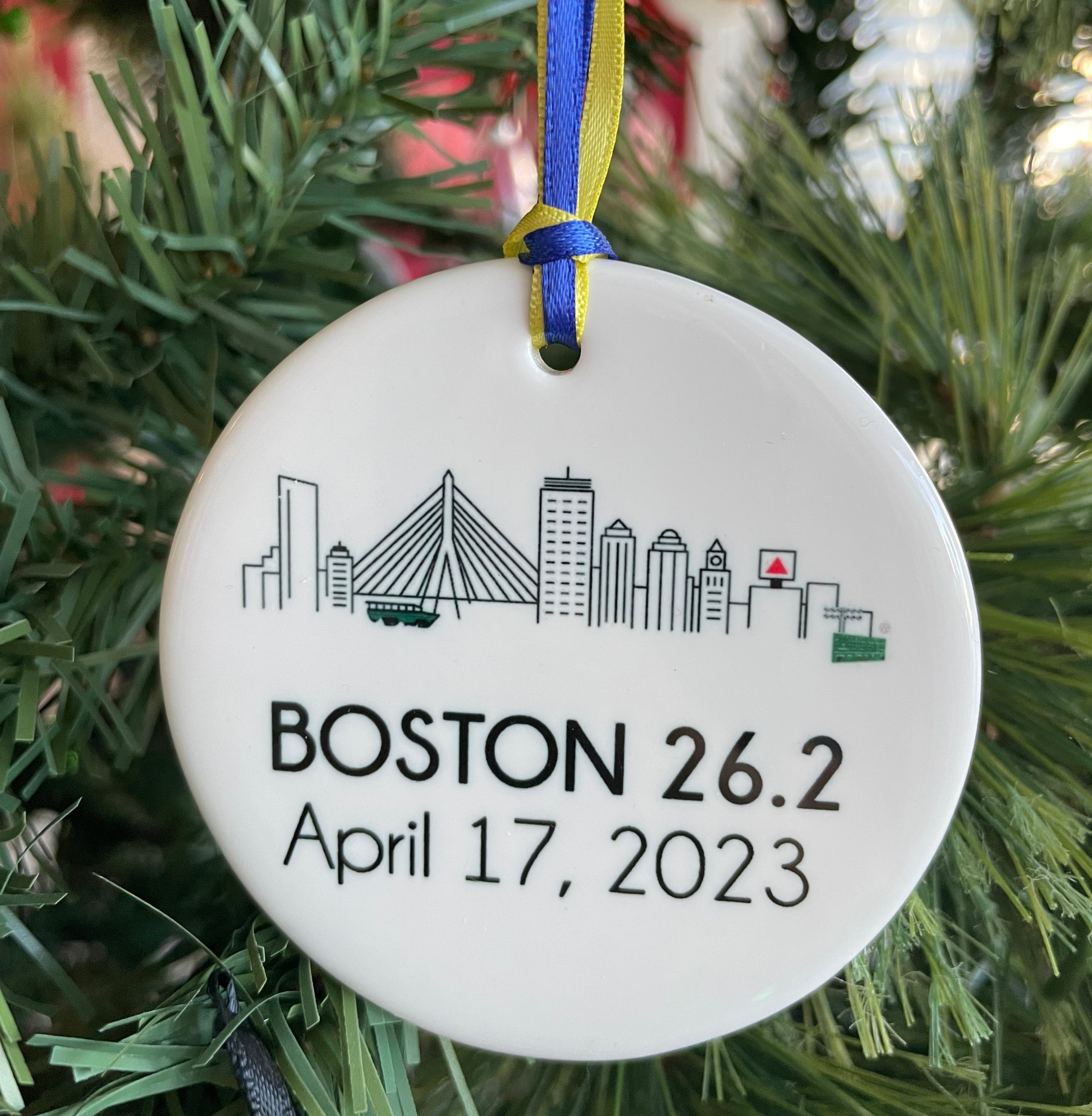 Personalized Boston 26.2 Ornament -2023