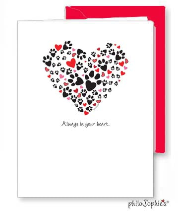 'Always in your heart' pet sympathy card - philoSophie's®