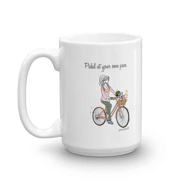 Inspirational Ceramic Mug - Pedal at your own pace.