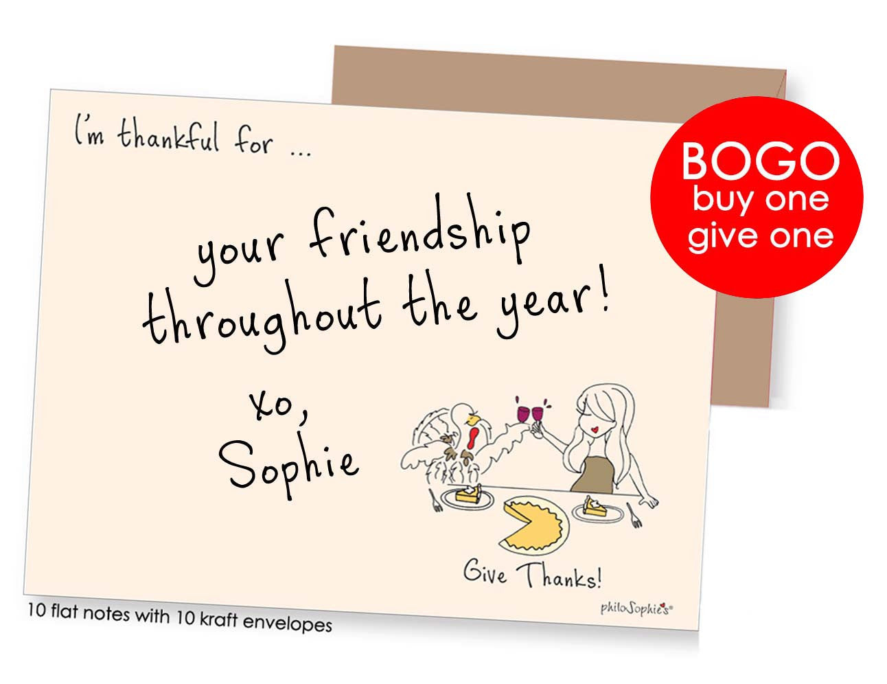 Give Thanks Flat Notes - philoSophie's®