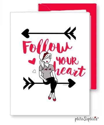 Follow Your Heart - Valentine Greeting Card - philoSophie's®
