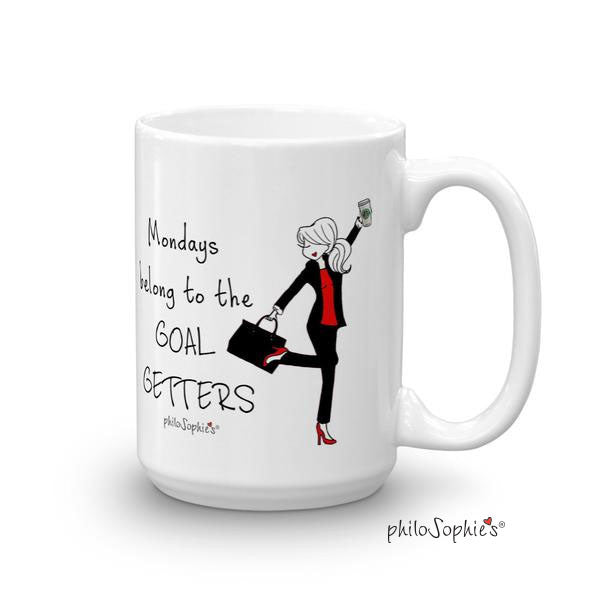 Mondays belong to the GOAL GETTERS -personalized mug - philoSophie's®