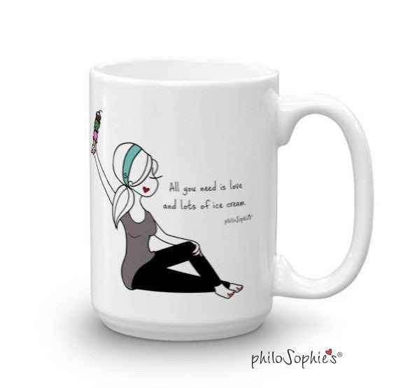 All You Need Is Love And Ice Cream  Mug - philoSophie's®