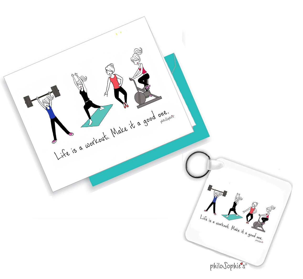 Life's a Workout Keychain