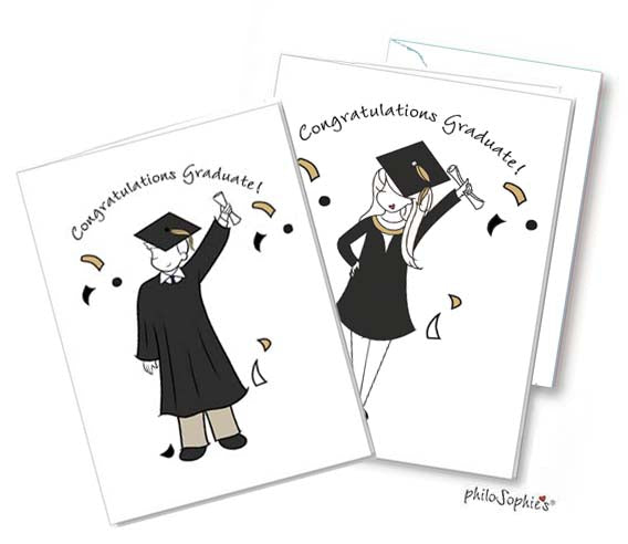 Congratulations Graduate Female & Male Greetings Boxed Note Set