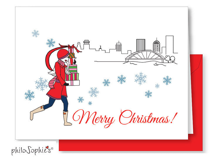 Merry Christmas Rochester Greeting Card - philoSophie's®