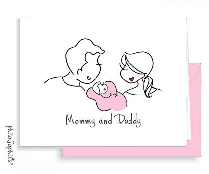Mommy and Daddy - Baby Greeting Card - philoSophie's®