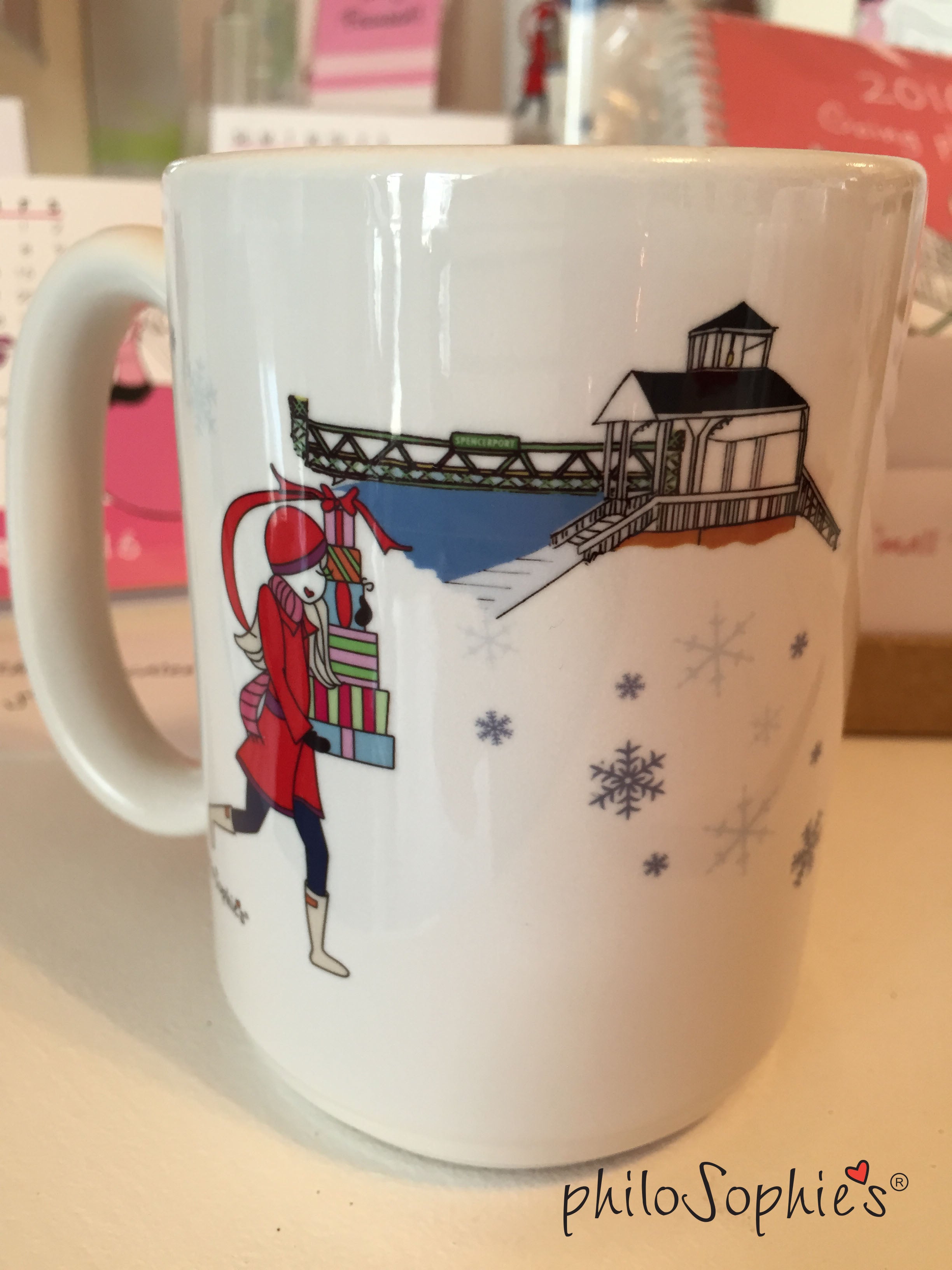 Cityscape Holiday Mugs - Village of Spencerport - philoSophie's®